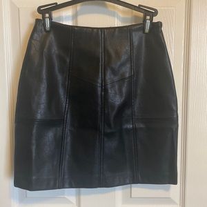 Missguided black faux leather mini skirt